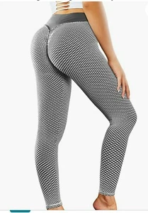 Women Anti-Cellulite High Waist Push Up Yoga Pants Butt Lift Leggings SZ MEDIUM. - Picture 1 of 6