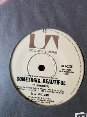 Slim Whitman "Where The Lilacs Grow" 1973 UNITED ARTISTS Oz 7" 45rpm - Image 1 of 2