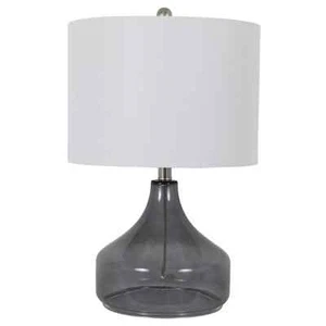 22" Glass Table Lamp Translucent Smoke - Decor Therapy - Picture 1 of 8