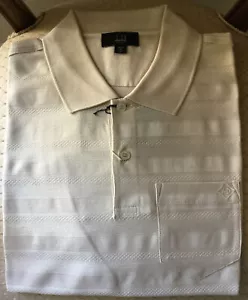DUNHILL MENS $385 IVORY COTTON POLO SZ.XL NEWWTAG ITALY - Picture 1 of 12