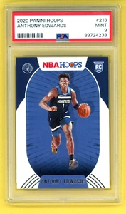 2020 PANINI NBA HOOPS ANTHONY EDWARDS #216 (RC) PSA 9 MINT TIMBERWOLVES - Picture 1 of 4
