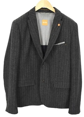 Blazer HUGO BOSS Beneslim7 para hombre US 42R etiqueta naranja mezcla de lana a rayas Foto 1 de 4