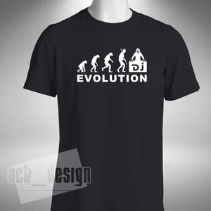Dj Evolution T-Shirt Djing Turntable Decks Clubbing All Nighter Dance Music - Picture 1 of 4