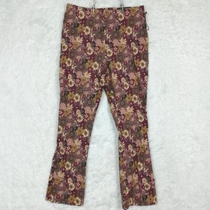 Jules & Leopold Womens Pants Kick Flare Capri Purple Floral Pull On S New - Picture 1 of 11
