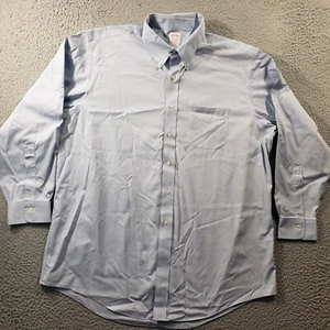 Camisa Brooks Brothers Para Hombre 17.5 Azul Madison Manga Larga Abotonada Sin Planchar - Imagen 1 de 10