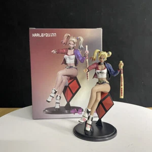 DC Comics Suicide Squad Harley Quinn Figure Model Doll Toy Desktop 10cm Ornament - Picture 1 of 11