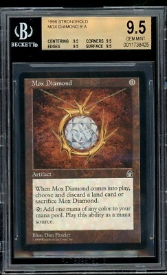 Mox Diamond - Stronghold, BGS QUAD 9.5 GEM MINT. MTG (pop 1 of 126) - Image 1 of 2