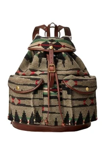 Ralph Lauren RRL Wool Leather Riley Southwestern Rucksack Backpack New $995 - Picture 1 of 5