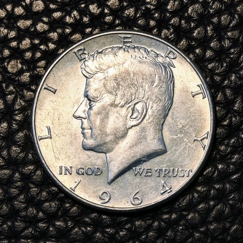 1964 Kennedy Silver Half Dollar ~ AU+ Condition ~ THESE COINS SHIP FREE! Cover
