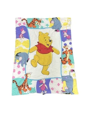 Manta de cuna acolchada retazos reversible años 90 Disney Winnie The Pooh 1996 vintage Foto 1 de 4