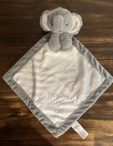 Manta de seguridad Baby Starters Elephant Lovey Every Day I Love You More 11” 2023 - Imagen 1 de 5