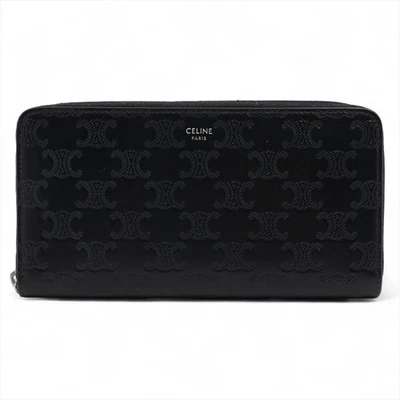 Cartera Celine Grande Cuero Negro Triunfo Cremallera **EBAY LIVE Foto 1 de 4