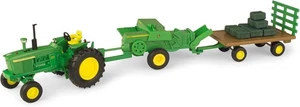 Metal John Deere Tractor Haying Set LP68178 TOMY Licensed 1/32 Scale Die-Cast - Picture 1 of 1