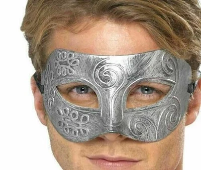 Metallic Warrior Columbina Masquerade Eye Mask - Image 1 of 3
