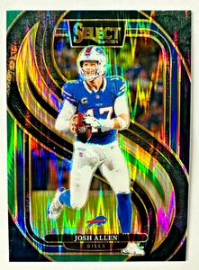 2024 Panini Select Josh Allen GREEN Shock Prizm Card #122 Premier Level Bills! - Picture 1 of 3