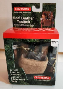 Craftsman Christmas Ornament ~ A Real Leather Toolbelt w/ 6 Miniature Tools 2003 - Picture 1 of 9