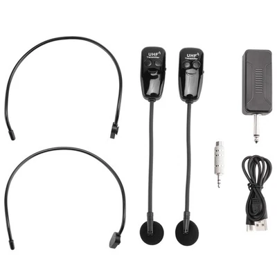 2X(U12F Uhf Eins Für  Drahtloses Headset Mikrofon Verstärker Mixer Geei9188 - Bild 1 von 4