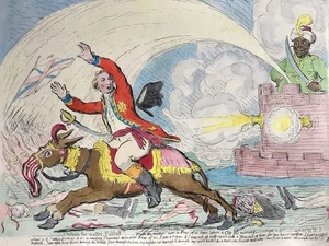 James Gillray Original Etching ‘The Coming Of The Monsoons’ Bohn 1852 - Picture 1 of 4