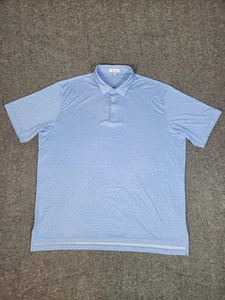 Peter Millar Summer Comfort Herren Golf Poloshirt Größe 2XL Blau Totenkopf Print - Bild 1 von 11