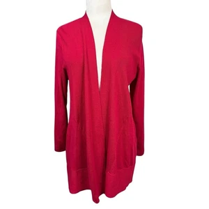 Chico's Strickjacke Pullover rot vorne offen Größe L - Bild 1 von 8