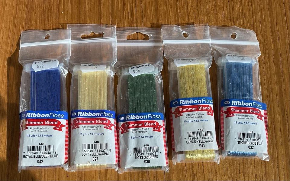 YLI Ribbon Floss, Shimmer Blend, Lot of 5, Assorted Shades - Image 1 of 1