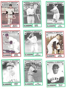 1982 TCMA BASEBALL'S GREATEST SLUGGERS(45)-MANTLE,RUTH,JOE D, MAYS, WILLIAMS,ETC - Picture 1 of 1
