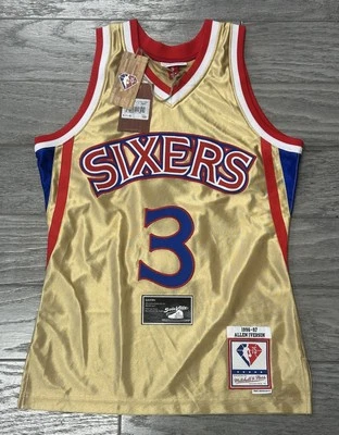 Talla S - Camiseta Mitchell & Ness 76ers Allen Iverson NBA 75th Gold (500) Foto 1 de 4