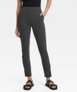 Women’s A New Day Sleek And Versatile Ankle Zip Ponte Leggings Dark Gray S - Picture 1 of 7