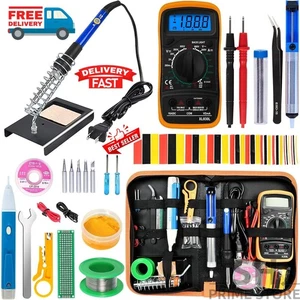 Cautin Para Soldar Estaño Electrico 110v Kit con Puntas Bomba de Desoldar US-80W - Picture 1 of 8
