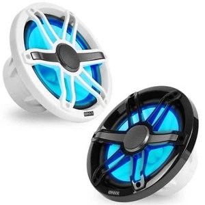 MVSP8 750W Peak (250W RMS) 8" V-Series 2-Way Marine Speakers with LED Lighting - Picture 1 of 13