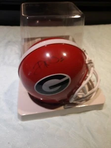 REGGIE BROWN Georgia Autographed Mini Philadelphia Eagles - Picture 1 of 5