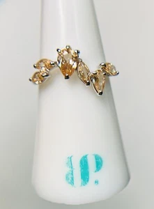 Bomb Party Ring RBP5948 Call Me Glamorous Size 6 Smokey Topaz CZ Rhodium New OG - Picture 1 of 5