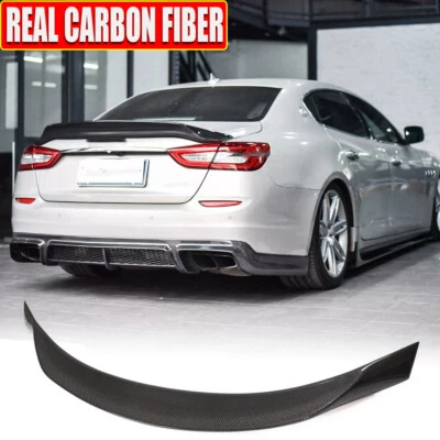 Alerón labial trasero de carbono real para Maserati Quattroporte Sedán 2013-21 Foto 1 de 4