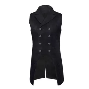Brokat Gothic Steampunk Victorian Cosplay Herren Zweireiher Weste Weste - Bild 1 von 4