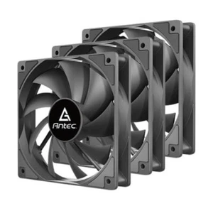 3 x Antec P12 12cm PWM PC Case Fan Black 9 Blades AntiVibration 1400RPM 60.4CFM - Picture 1 of 6