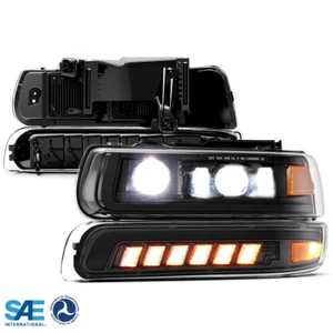 Fits 2000-2006 Chevrolet Suburban 1500 2500 LED Projector Headlights Assembly - Picture 1 of 7
