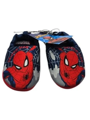 New With Tags Boys Size 7/8 Spiderman Sleep Slippers Elastic Heel Adorable  - Image 1 of 4