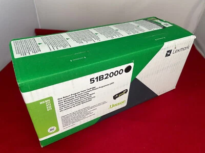 Genuine original Lexmark 51B2000 Black Laser Printer Toner 2500 pages - Image 1 of 2
