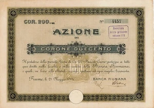 BANCA FIUMANA - Fiume – Rijeka - Foto 1 di 1