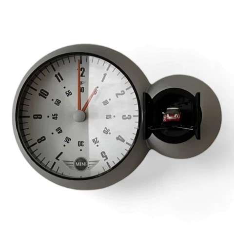 Mini Cooper Cuckoo Clock Speedometer Wall Rhythm Watch Co. Works Great Cover
