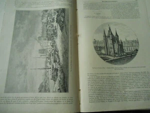 Vue du quai Henri Qautre et Tour du temple Paris 1877 Gravure Print article - Foto 1 di 1
