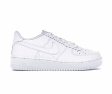 NEW NIKE AIR FORCE 1 (GS) SHOES  "ALL WHITE"  YOUTH SIZE 6Y  314192 117