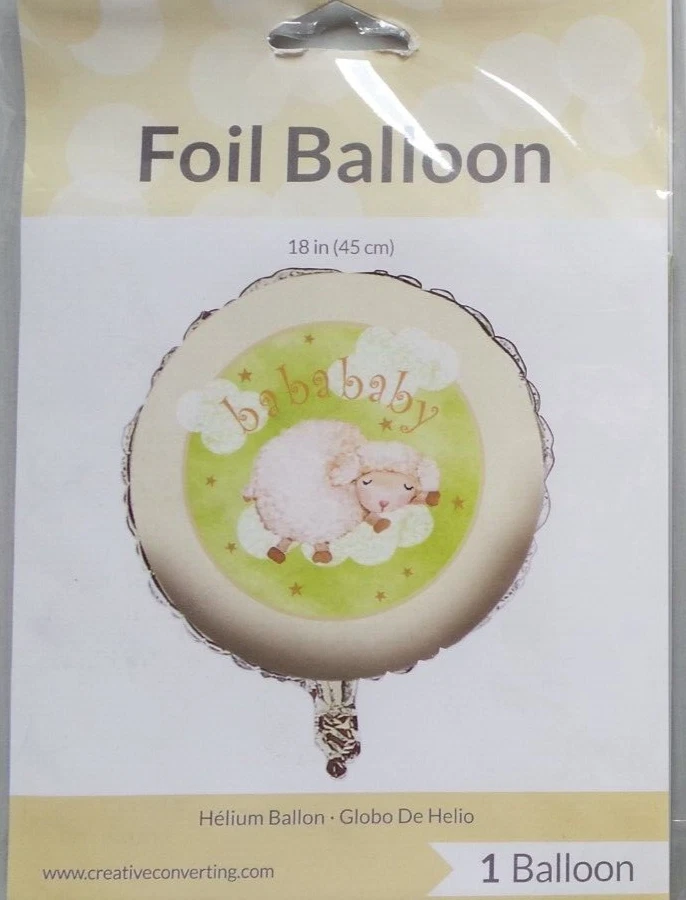 Helium Foil Balloon 18" Birthday Shower or New Baby Boy or Girl Ba Ba Baby Sheep - Image 1 of 1