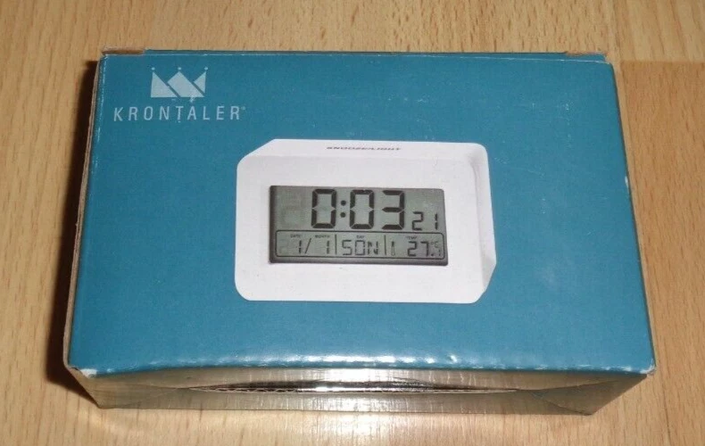 LCD Funkwecker Reisewecker mit Datum / Temperatur,WEISS,NEU! - Bild 1 von 1