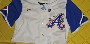 NEW MD Atlanta Braves WOMENS Nike City Connect Replica Player Jersey White - Picture 1 of 6