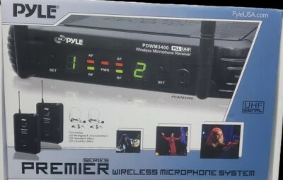 Pyle Wireless Microphone System Series Premier PDWM3400 UHF  - Image 1 of 3