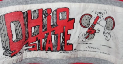 Sudadera De Colección Años 80 Peanuts Snoopy Charlie Marrón Mediana Ohio State Football Foto 1 de 4