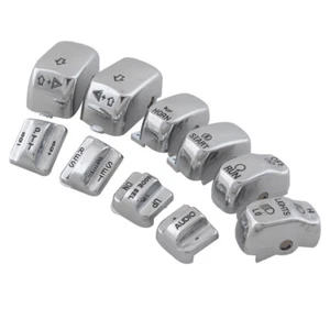 10x Chrome Hand Control Switch Housing Button Covers Caps For Harley Road Glide - Imagen 1 de 10