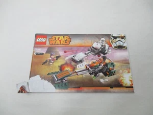 RETIRED LEGO STAR WARS #75090 EZRA'S SPEEDER BIKE INSTRUCTION MANUAL - Picture 1 of 4