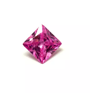 Princess Cut 6 CT Prettiest Pink Sapphire Certified Loose Gemstone For Auction - Picture 1 of 10